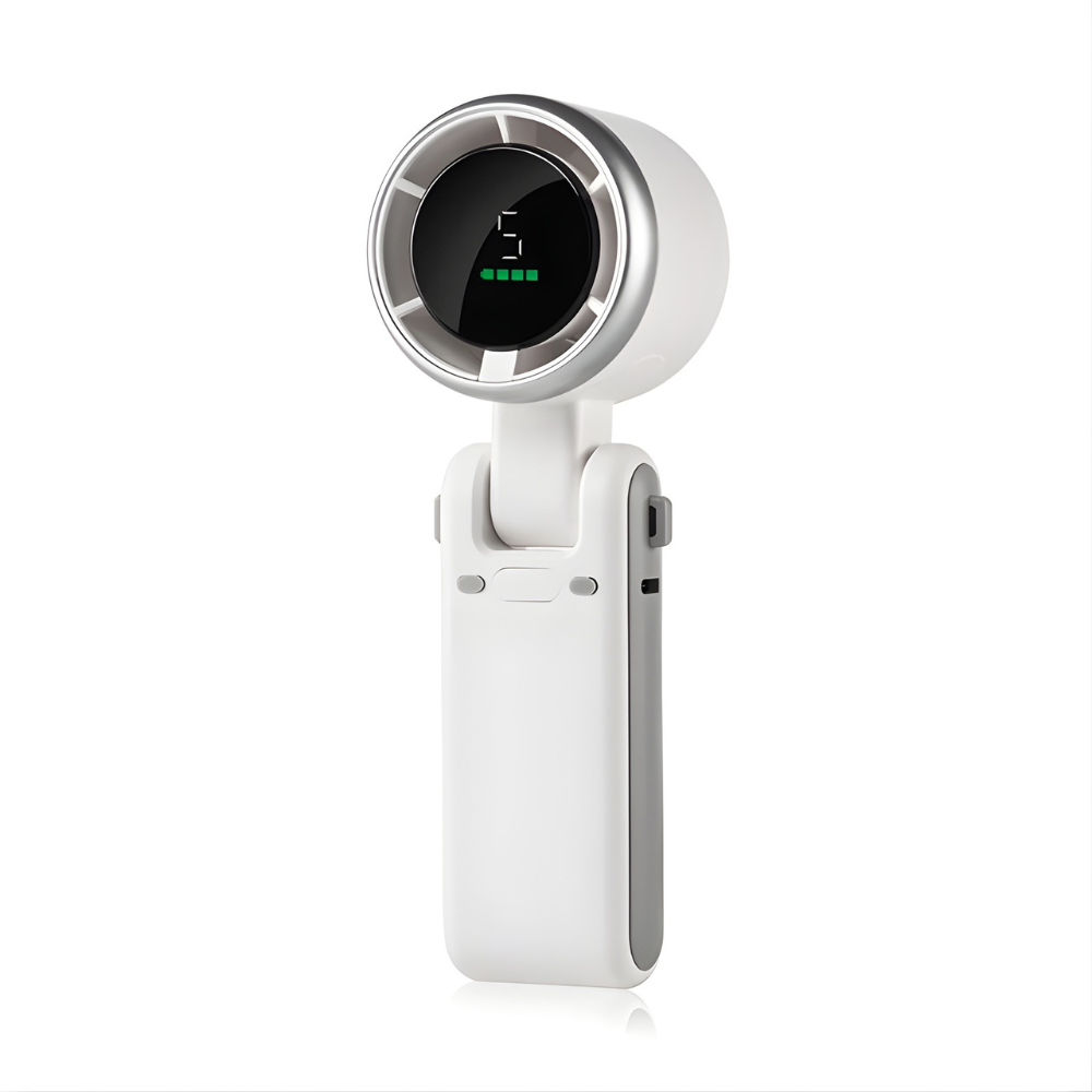 Handventilator Opvouwbaar met Digitaal Display en 3-in-1 Gebruik