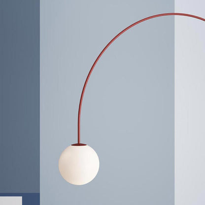 Hanglamp Art Deco met Boogvormige Armen en Glazen Bollen