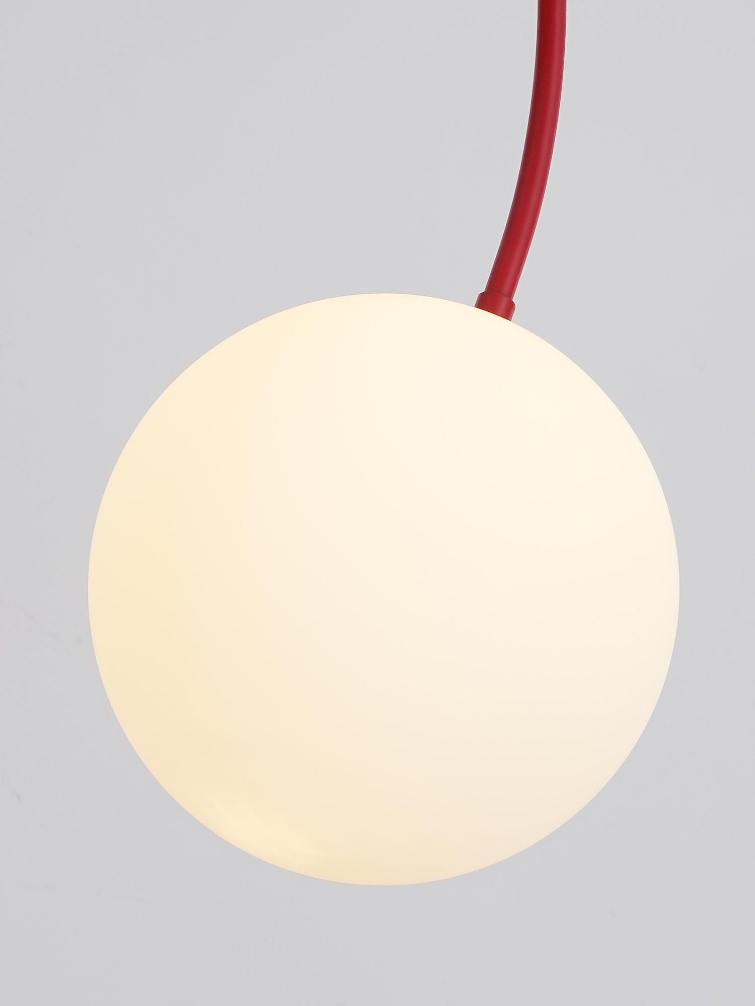 Hanglamp Art Deco met Boogvormige Armen en Glazen Bollen