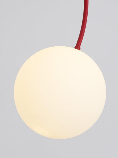 Hanglamp Art Deco met Boogvormige Armen en Glazen Bollen