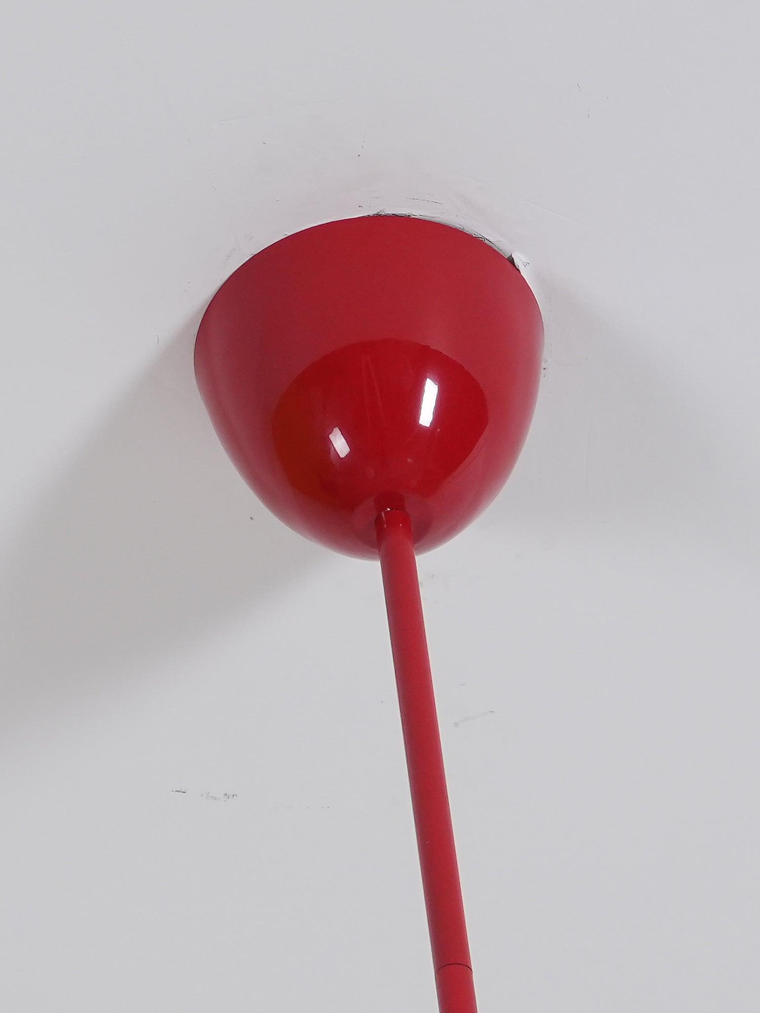 Hanglamp Art Deco met Boogvormige Armen en Glazen Bollen