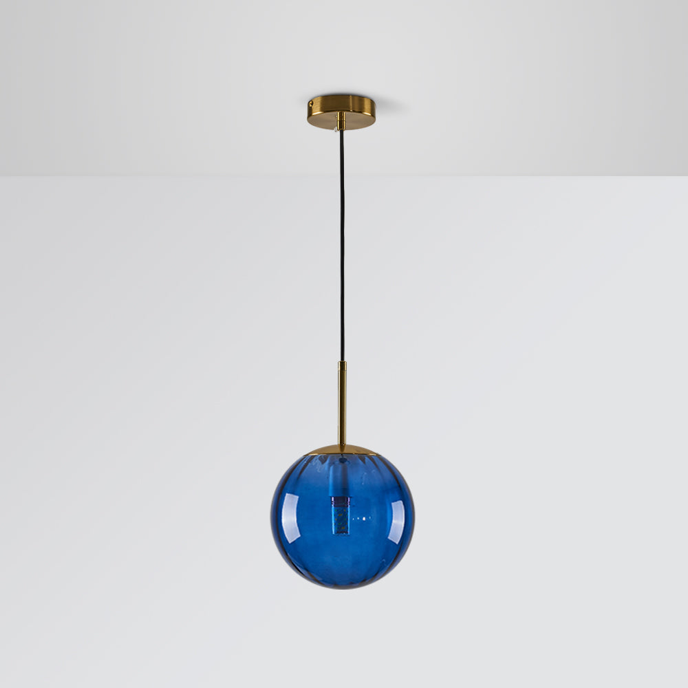 Hanglamp Art Deco met Glazen Bol en Verstelbare Hoogte