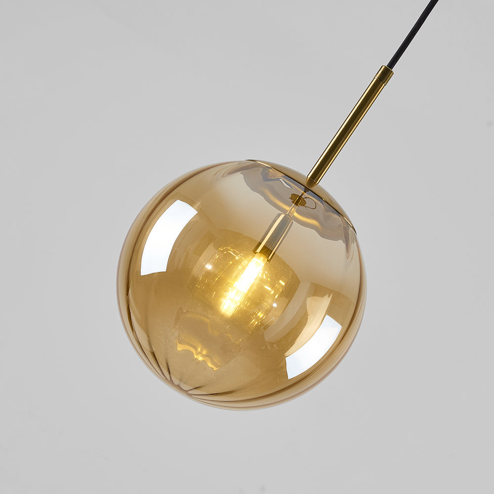Hanglamp Art Deco met Glazen Bol en Verstelbare Hoogte