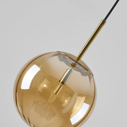 Hanglamp Art Deco met Glazen Bol en Verstelbare Hoogte