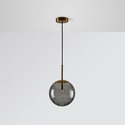 Hanglamp Art Deco met Glazen Bol en Verstelbare Hoogte