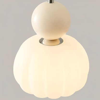 Hanglamp Art Deco met Glazen Kap en Decoratieve Bol