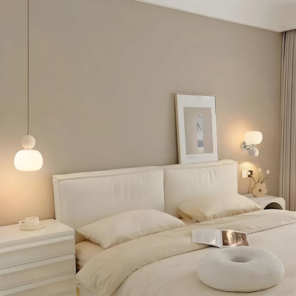 Hanglamp Art Deco met Glazen Kap en Decoratieve Bol
