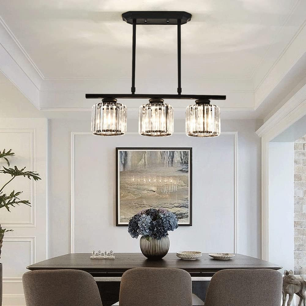 Hanglamp Art Deco met Kristalglazen Kappen en Verstelbare Hoogte