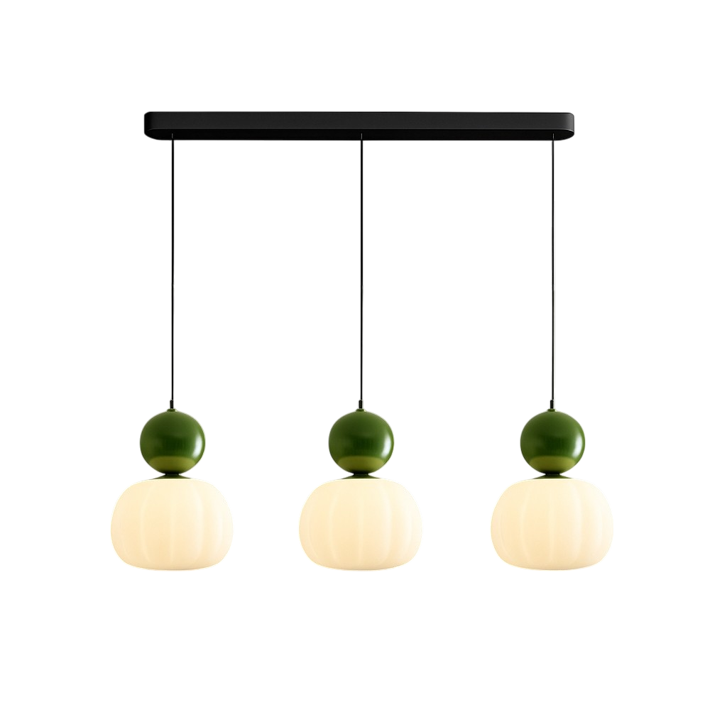 Hanglamp Art Deco met Opaalglasbol en Gekleurde Sfeerbol