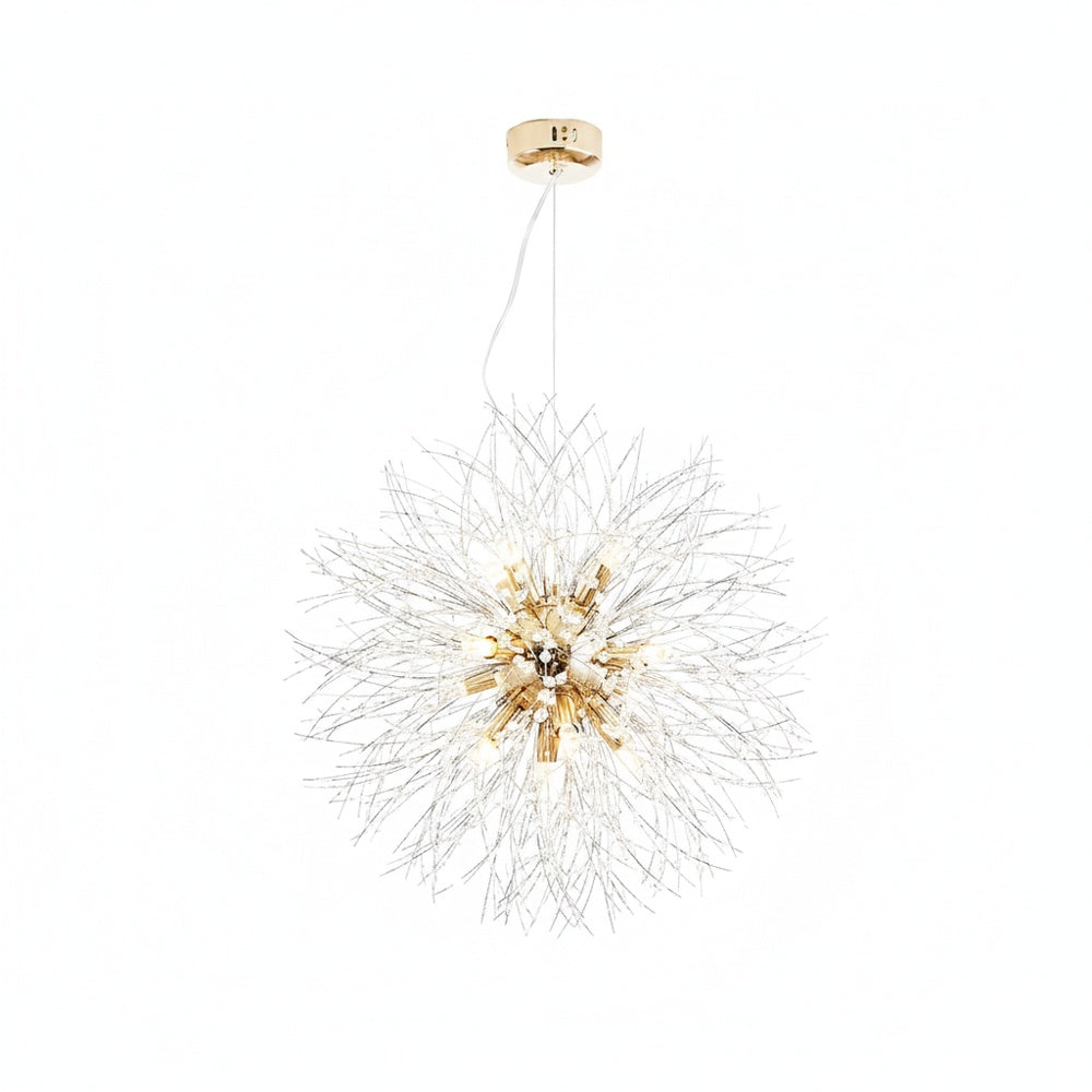 Hanglamp Art Deco met Paardenbloem Design en Verstelbare Hoogte