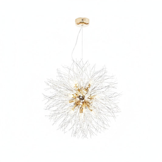 Hanglamp Art Deco met Paardenbloem Design en Verstelbare Hoogte