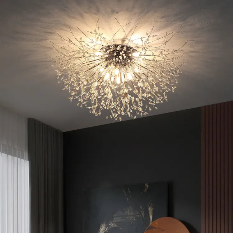 Hanglamp Art Deco met Paardenbloem Design en Verstelbare Hoogte