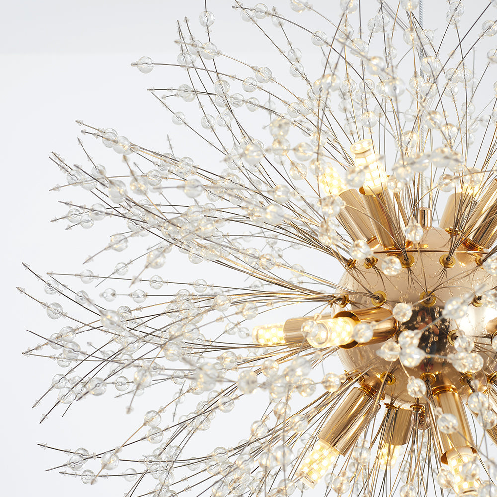 Hanglamp Art Deco met Paardenbloem Design en Verstelbare Hoogte