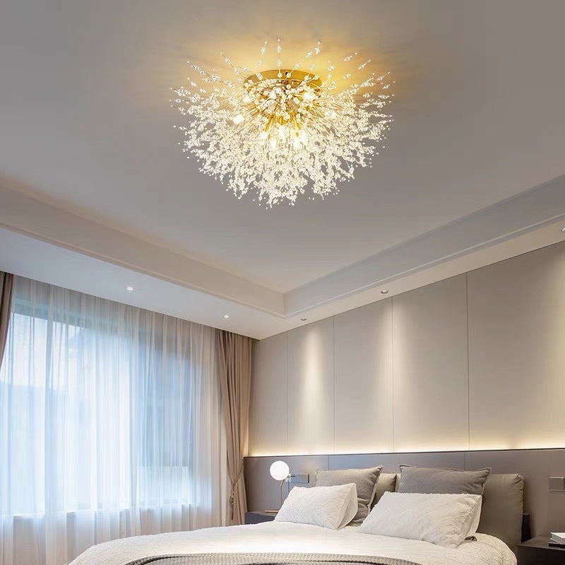 Hanglamp Art Deco met Paardenbloem Design en Verstelbare Hoogte