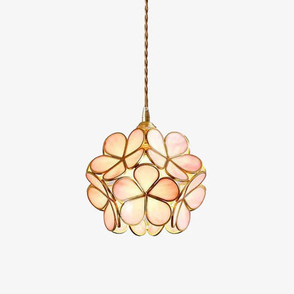 Hanglamp Bohemian met Bloemblaadjes Glas en Messing Fitting