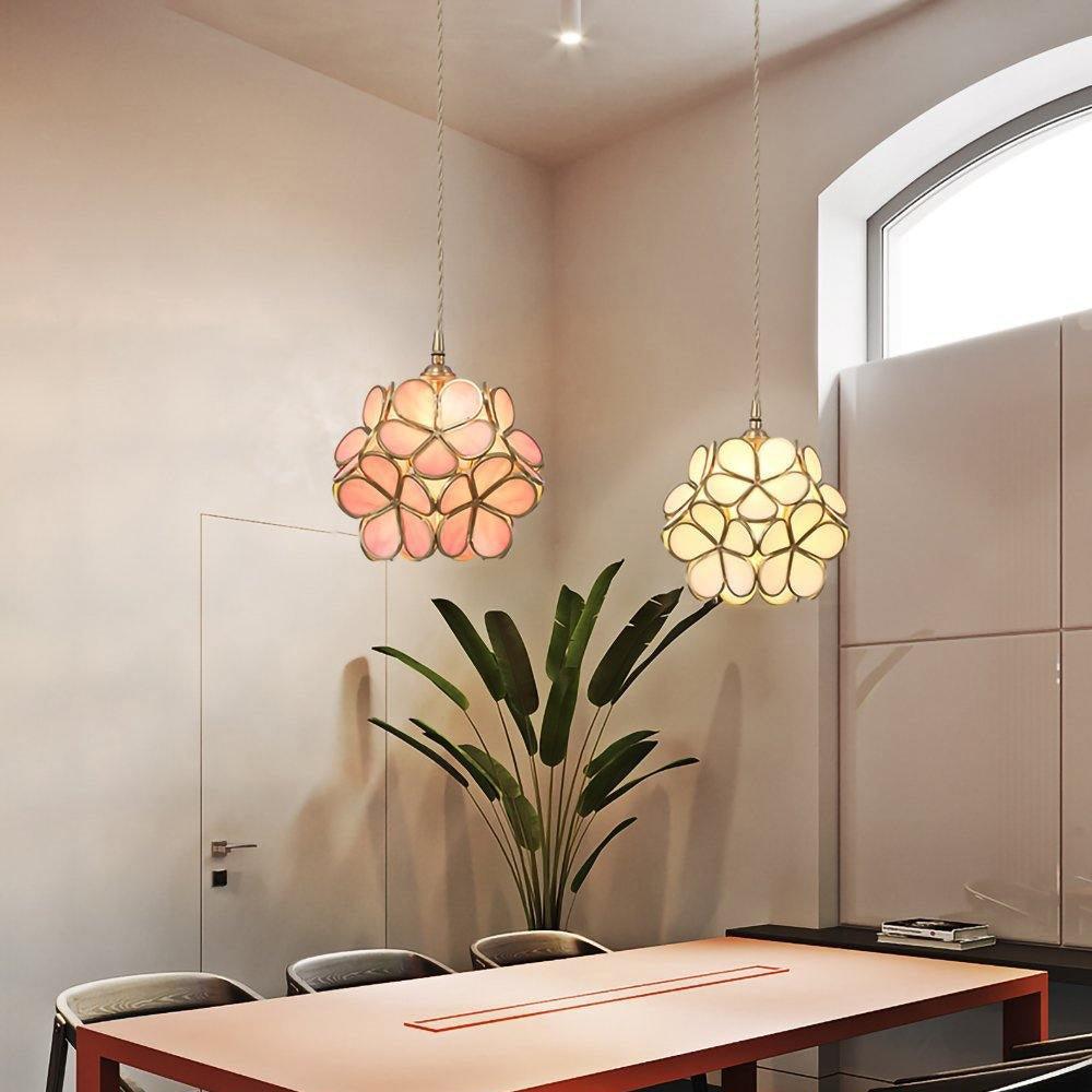 Hanglamp Bohemian met Bloemblaadjes Glas en Messing Fitting
