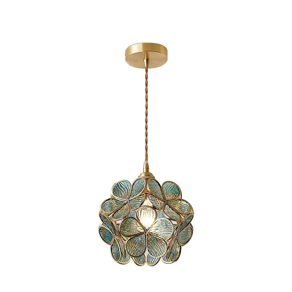 Hanglamp Bohemian met Bloemblaadjes Glas en Messing Fitting