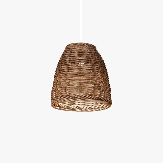 Hanglamp Bohemian met Gevlochten Rotan Kap en Verstelbare Kabel