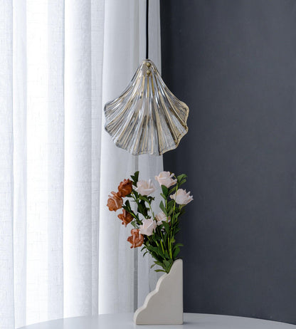 Hanglamp Bohemian met Glazen Schelpvormige Kap en Verstelbaar Snoer ##POS:12##