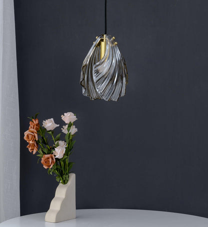 Hanglamp Bohemian met Glazen Schelpvormige Kap en Verstelbaar Snoer ##POS:13##