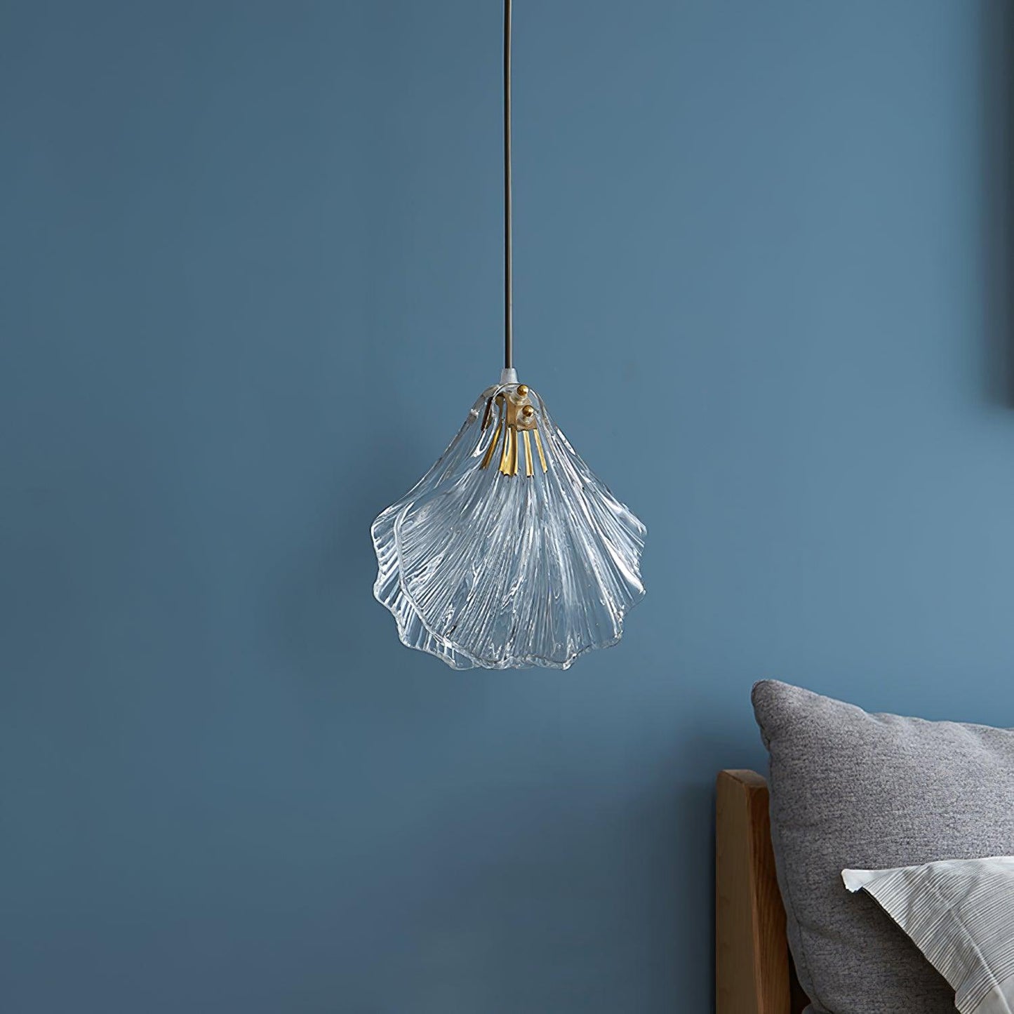 Hanglamp Bohemian met Glazen Schelpvormige Kap en Verstelbaar Snoer