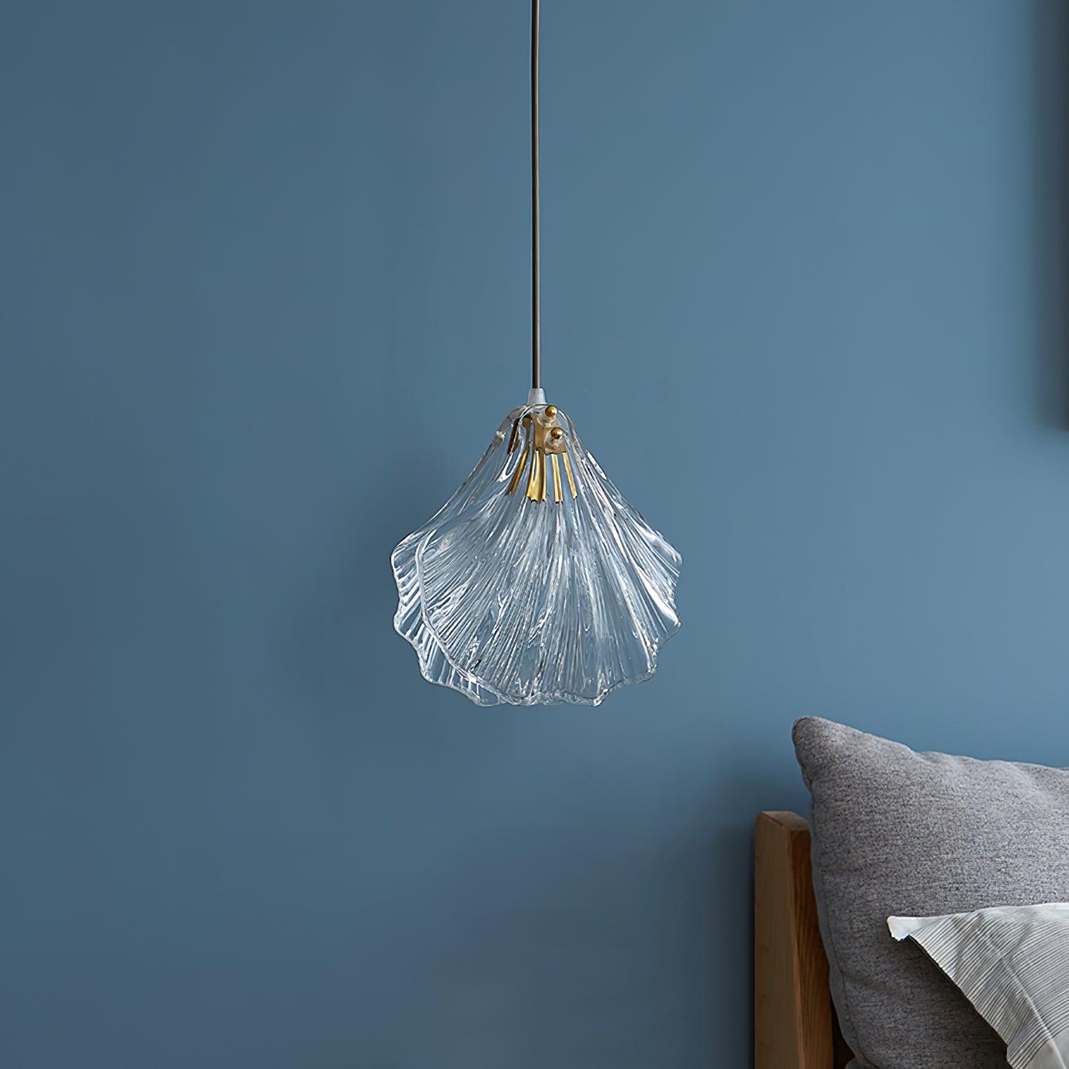 Hanglamp Bohemian met Glazen Schelpvormige Kap en Verstelbaar Snoer