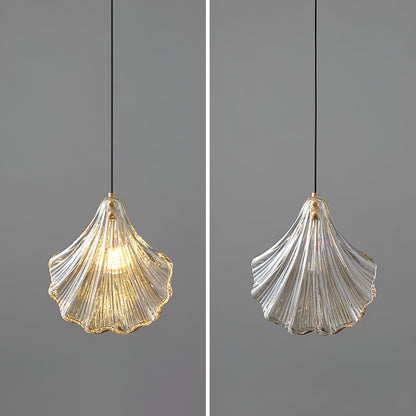 Hanglamp Bohemian met Glazen Schelpvormige Kap en Verstelbaar Snoer ##POS:21##