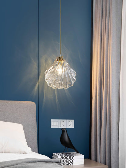 Hanglamp Bohemian met Glazen Schelpvormige Kap en Verstelbaar Snoer