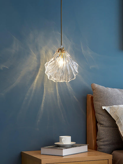 Hanglamp Bohemian met Glazen Schelpvormige Kap en Verstelbaar Snoer