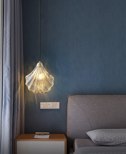 Hanglamp Bohemian met Glazen Schelpvormige Kap en Verstelbaar Snoer