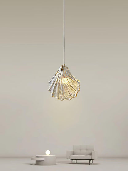 Hanglamp Bohemian met Glazen Schelpvormige Kap en Verstelbaar Snoer