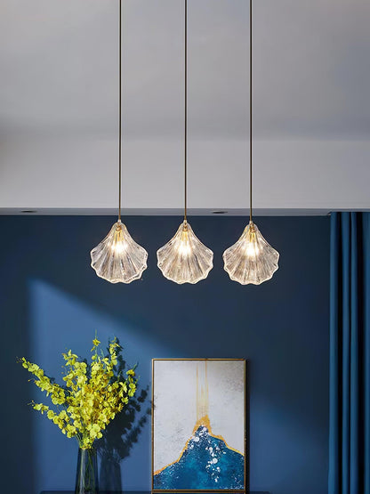 Hanglamp Bohemian met Glazen Schelpvormige Kap en Verstelbaar Snoer ##POS:39##