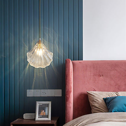 Hanglamp Bohemian met Glazen Schelpvormige Kap en Verstelbaar Snoer