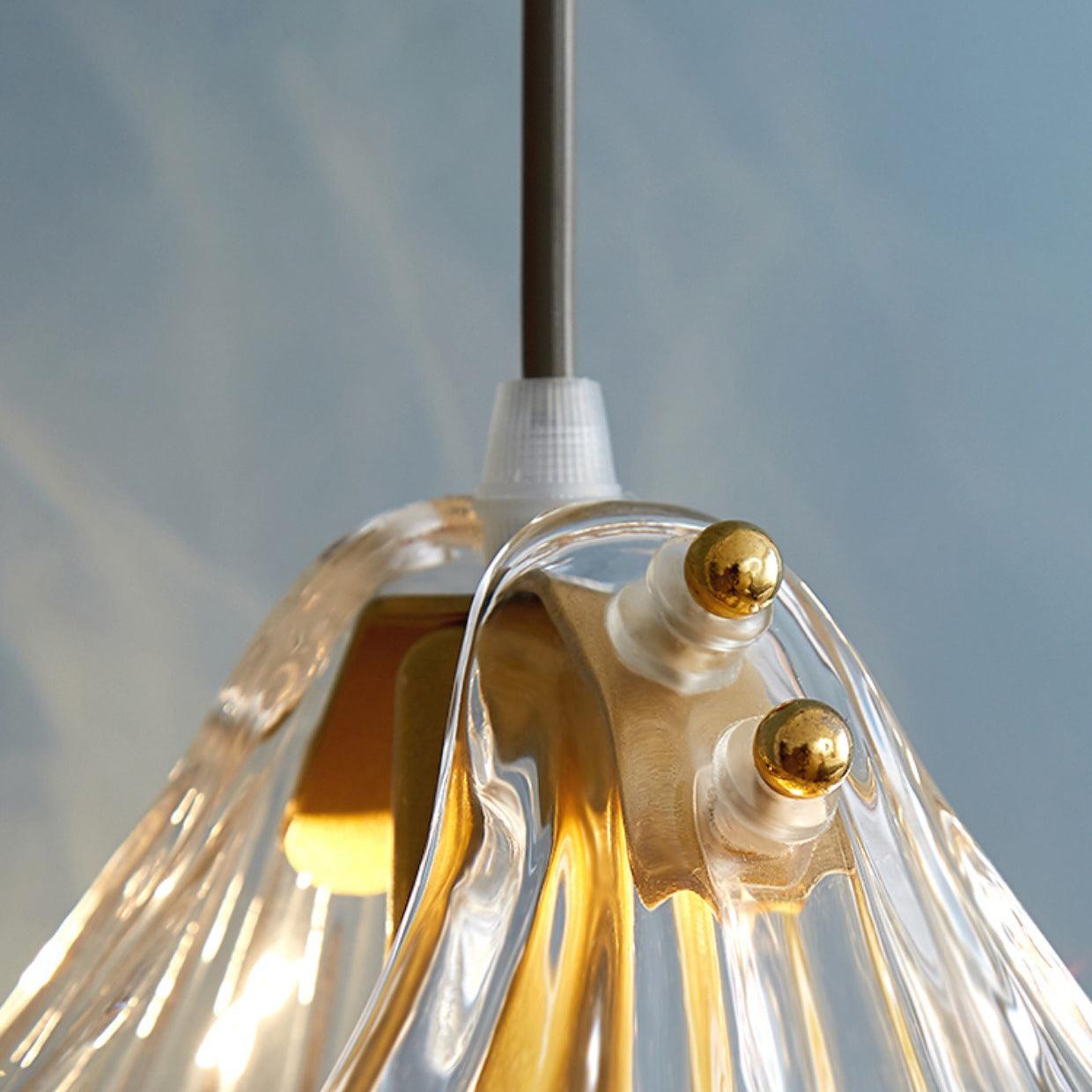 Hanglamp Bohemian met Glazen Schelpvormige Kap en Verstelbaar Snoer