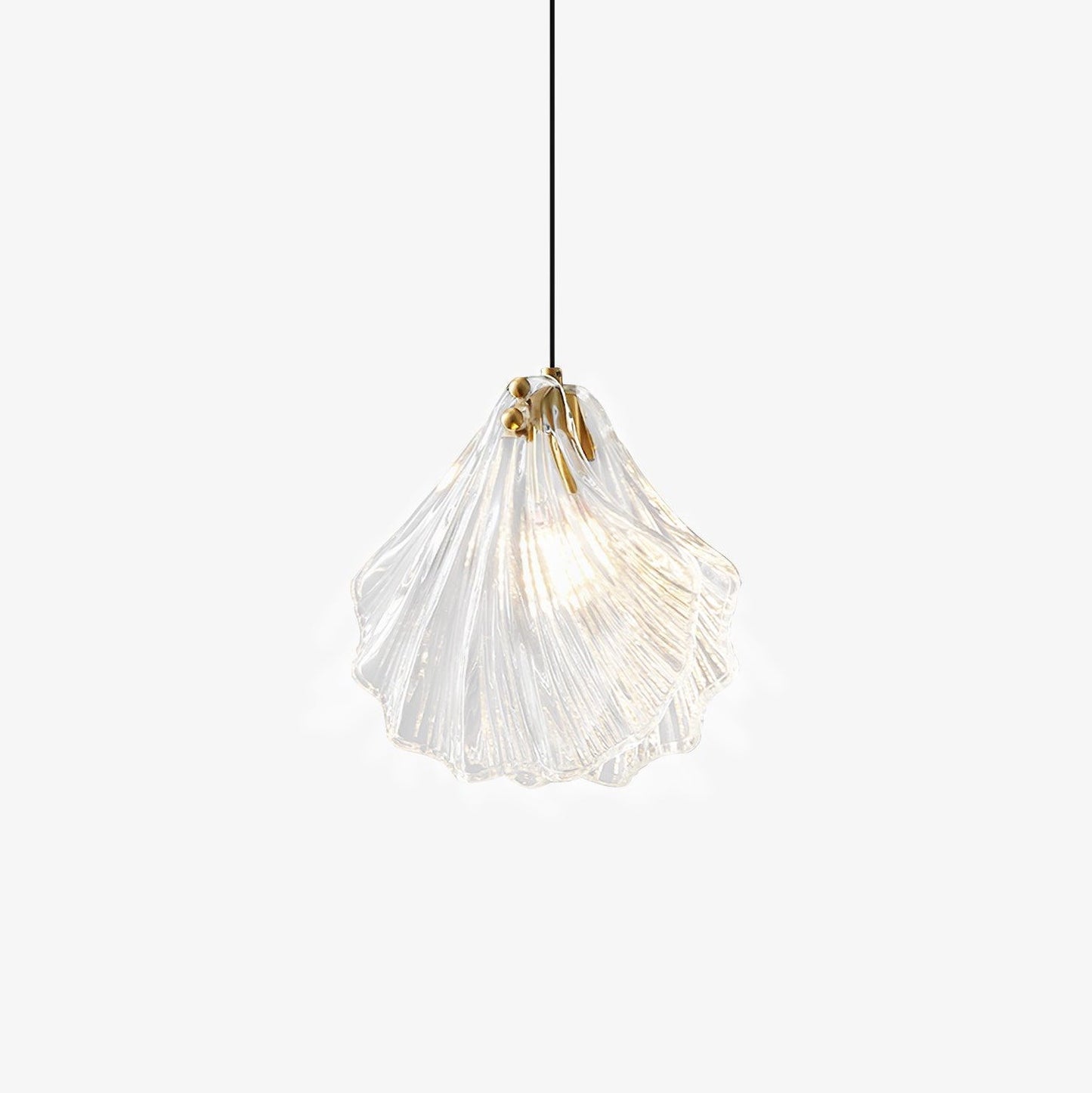 Hanglamp Bohemian met Glazen Schelpvormige Kap en Verstelbaar Snoer