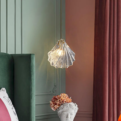 Hanglamp Bohemian met Glazen Schelpvormige Kap en Verstelbaar Snoer