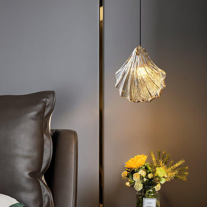 Hanglamp Bohemian met Glazen Schelpvormige Kap en Verstelbaar Snoer ##POS:8##