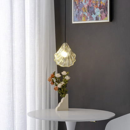 Hanglamp Bohemian met Glazen Schelpvormige Kap en Verstelbaar Snoer
