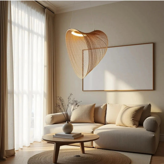 Hanglamp Bohemian met Hartvormige Kap en Afstandsbediening