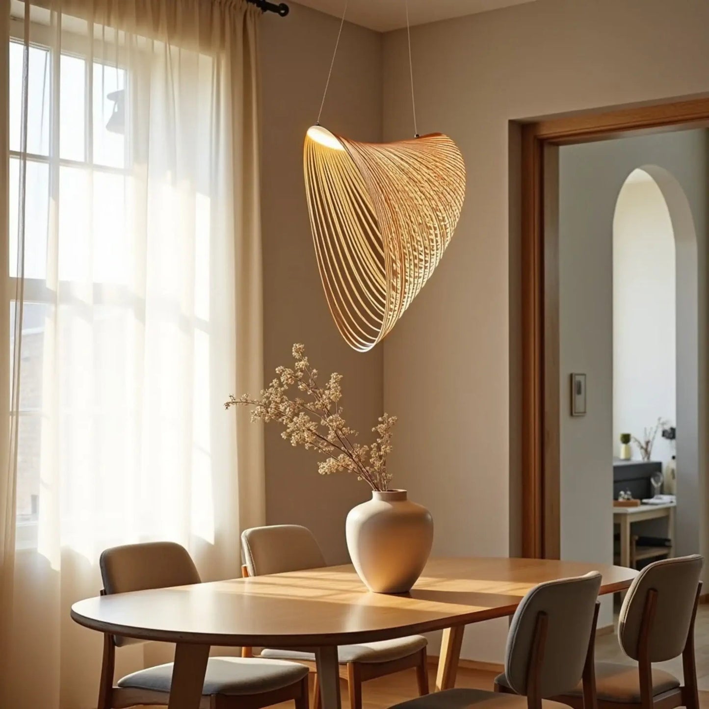 Hanglamp Bohemian met Hartvormige Kap en Afstandsbediening