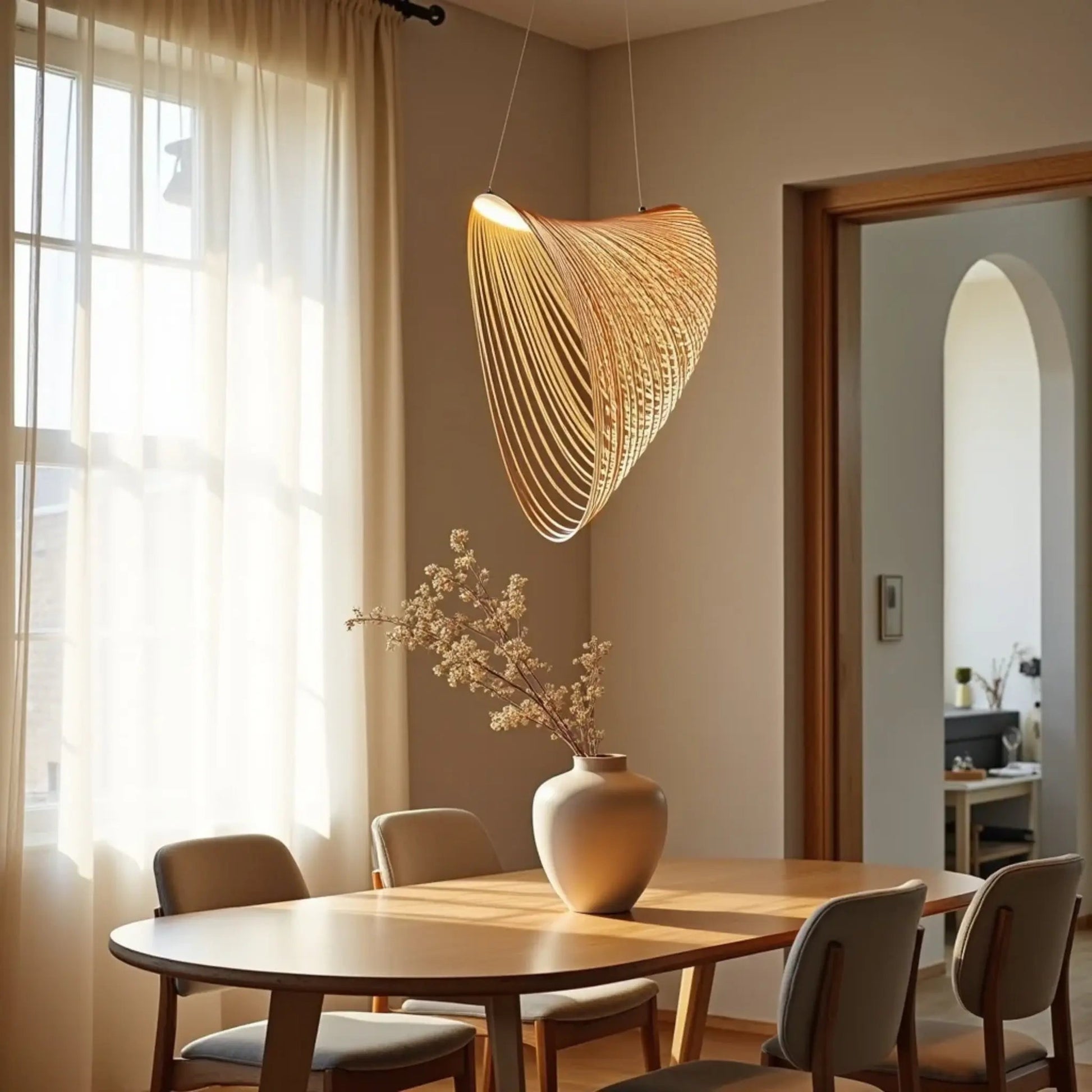 Hanglamp Bohemian met Hartvormige Kap en Afstandsbediening