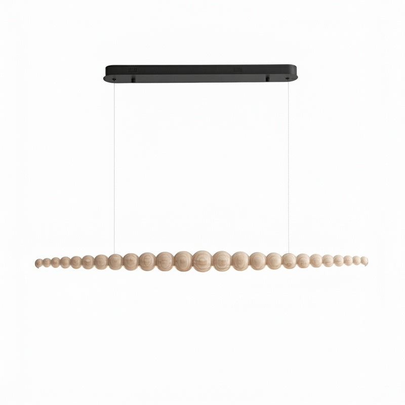 Hanglamp Bohemian met Houten Bollen en Geïntegreerde LED