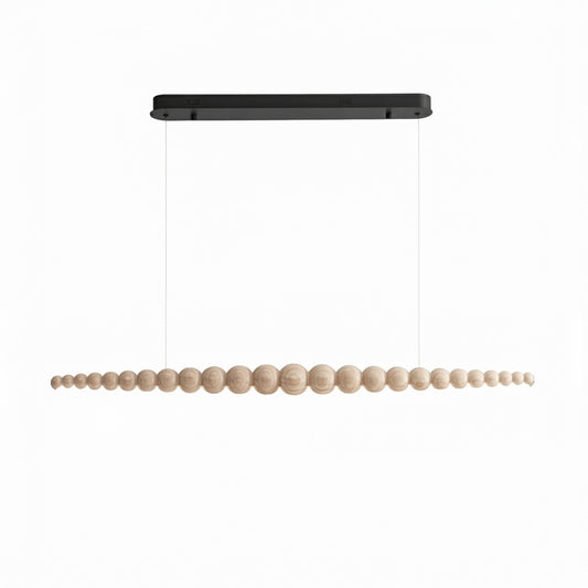 Hanglamp Bohemian met Houten Bollen en Geïntegreerde LED