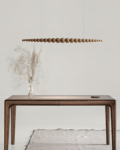 Hanglamp Bohemian met Houten Bollen en Geïntegreerde LED