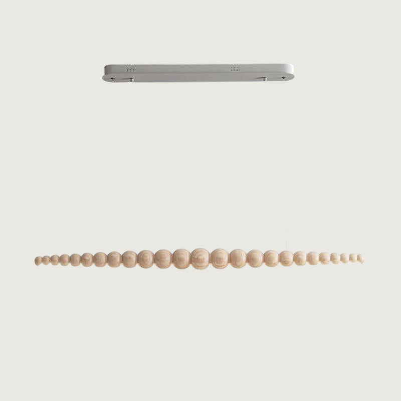 Hanglamp Bohemian met Houten Bollen en Geïntegreerde LED