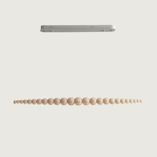 Hanglamp Bohemian met Houten Bollen en Geïntegreerde LED