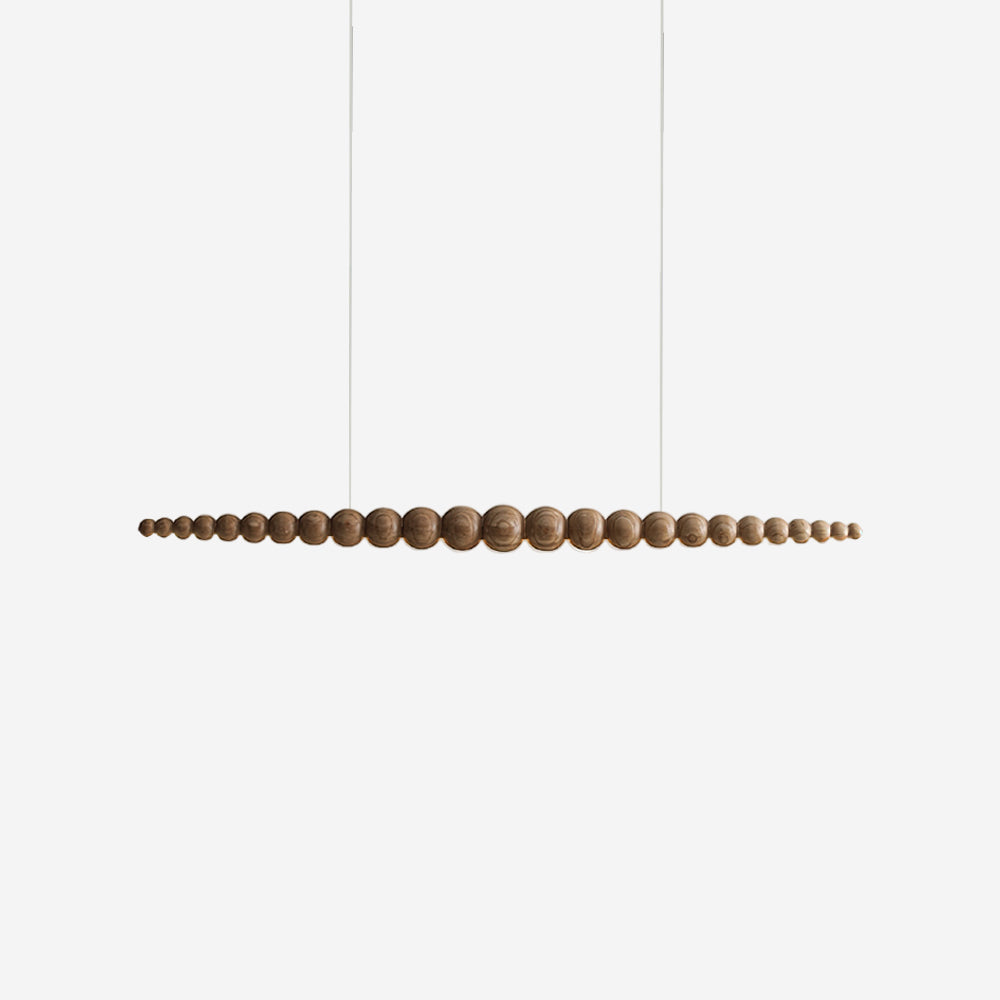 Hanglamp Bohemian met Houten Bollen en Geïntegreerde LED