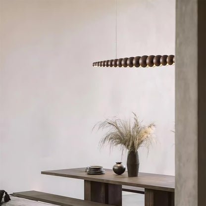 Hanglamp Bohemian met Houten Bollen en Geïntegreerde LED
