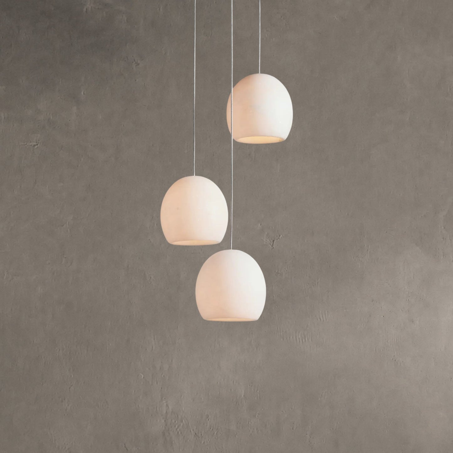 Hanglamp Bohemian met Ronde Alabasten Kappen en Verstelbare Hoogte