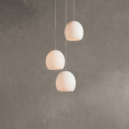 Hanglamp Bohemian met Ronde Alabasten Kappen en Verstelbare Hoogte